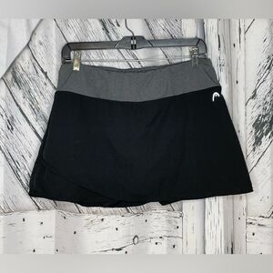 HEAD Tennis/Golf Skort Black Gray Sz L